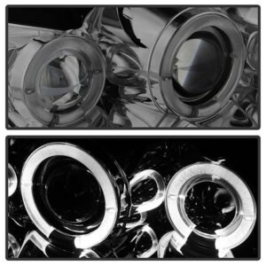 Ford Mustang 99-04 Projector Headlights - LED Halo - Smoke - Image 4