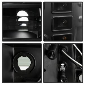 GMC Sierra 1500/2500/3500 07-13/GMC Sierra Denali 08-13/GMC Sierra 2500HD/3500HD 07-13 Projector Headlight All Black - Image 4