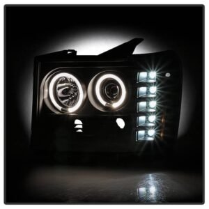 GMC Sierra 1500/2500/3500 07-13/GMC Sierra Denali 08-13/GMC Sierra 2500HD/3500HD 07-13 Projector Headlight All Black - Image 6