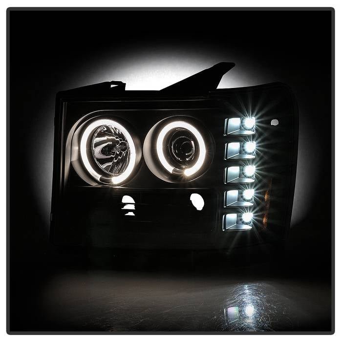 GMC Sierra 1500/2500/3500 07-13/GMC Sierra Denali 08-13/GMC Sierra 2500HD/3500HD 07-13 Projector Headlight All Black