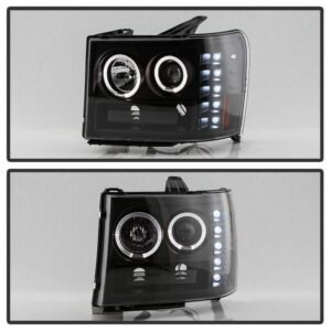GMC Sierra 1500/2500/3500 07-13/GMC Sierra Denali 08-13/GMC Sierra 2500HD/3500HD 07-13 Projector Headlight All Black - Image 8