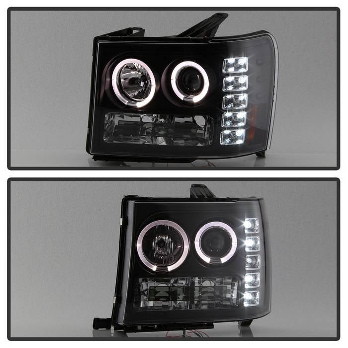 GMC Sierra 1500/2500/3500 07-13 / GMC Sierra Denali 08-13 /GMC Sierra 2500HD/3500HD 07-13 Projector Headlights -Black