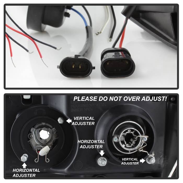 GMC Sierra 1500/2500/3500 07-13 / GMC Sierra Denali 08-13 / GMC Sierra 2500HD/3500HD 07-13 Projector Headlights - Black Smoke
