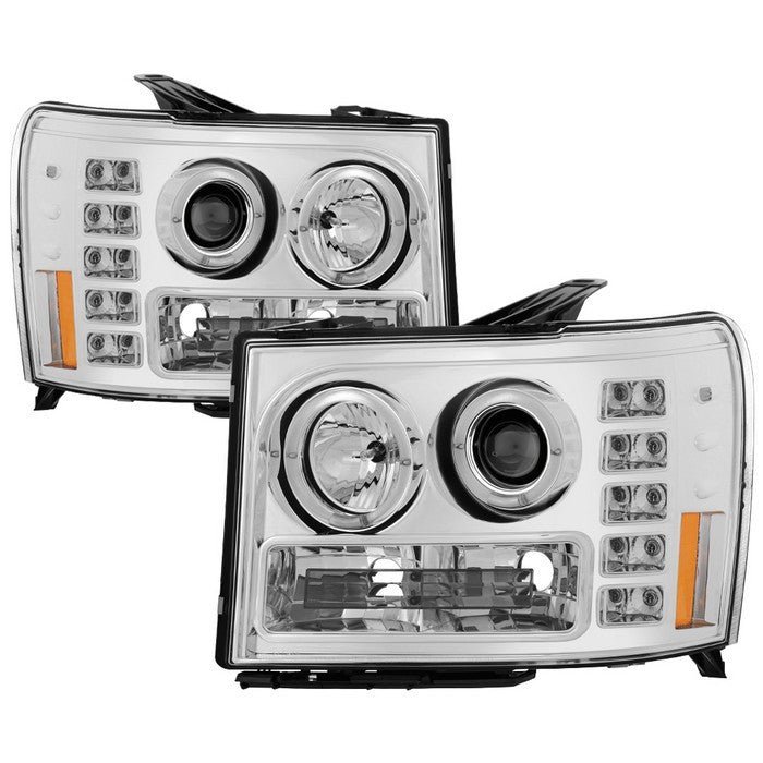 GMC Sierra 1500/2500/3500 07-13 /GMC Sierra Denali 08-13/GMC Sierra 2500HD/3500HD 07-3 Projector Headlights-Chrome