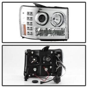 GMC Sierra 1500/2500/3500 07-13 /GMC Sierra Denali 08-13/GMC Sierra 2500HD/3500HD 07-3 Projector Headlights-Chrome - Image 2