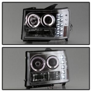 GMC Sierra 1500/2500/3500 07-13 /GMC Sierra Denali 08-13/GMC Sierra 2500HD/3500HD 07-3 Projector Headlights-Chrome - Image 8