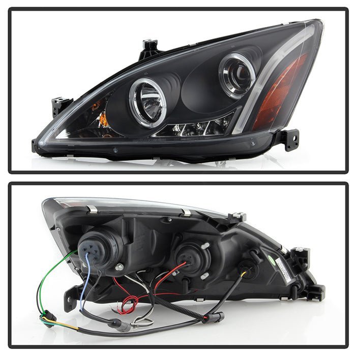 Honda Accord 03-07 Projector Headlights- Black