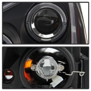 Honda Accord 03-07 Projector Headlights- Black - Image 3
