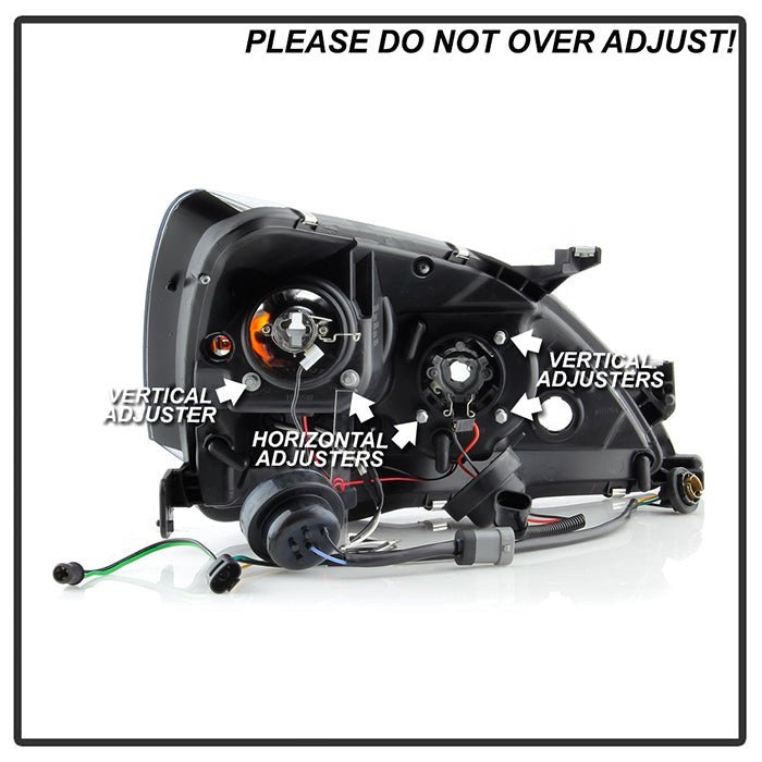 Honda Accord 03-07 Projector Headlights- Black