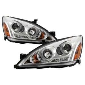 Honda Accord 03-07 Projector Headlights - Chrome - Image 1