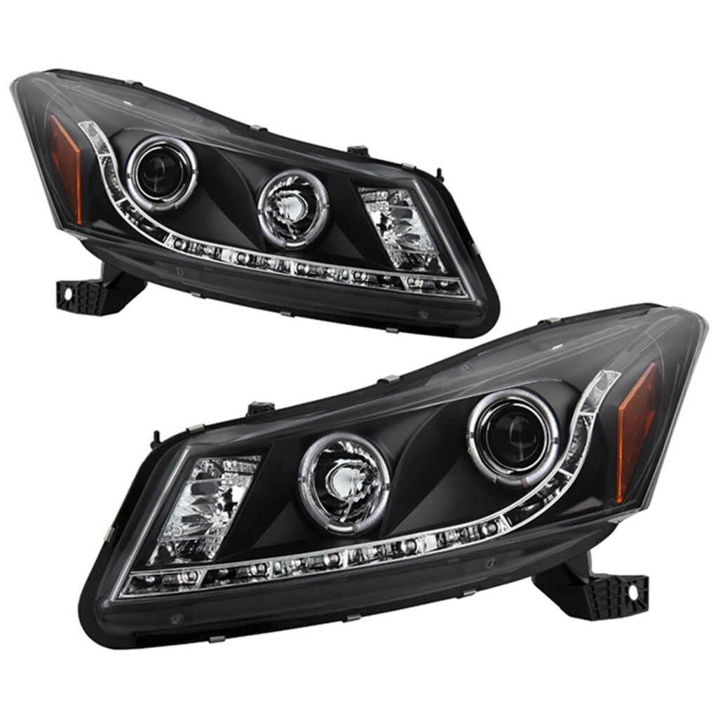Honda Accord 08-12 4Dr Projector Headlights- Black