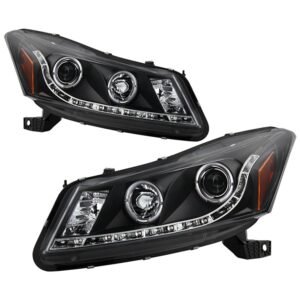 Honda Accord 08-12 4Dr Projector Headlights- Black - Image 1