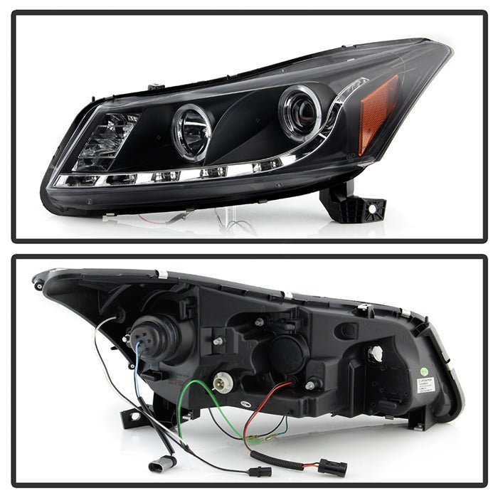 Honda Accord 08-12 4Dr Projector Headlights- Black