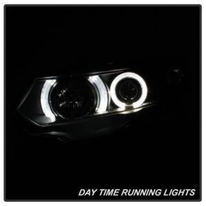 Honda Civic 06-08 2Dr Projector Headlights- Black - Image 9