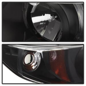 Honda Civic 06-08 2Dr Projector Headlights- Black - Image 4