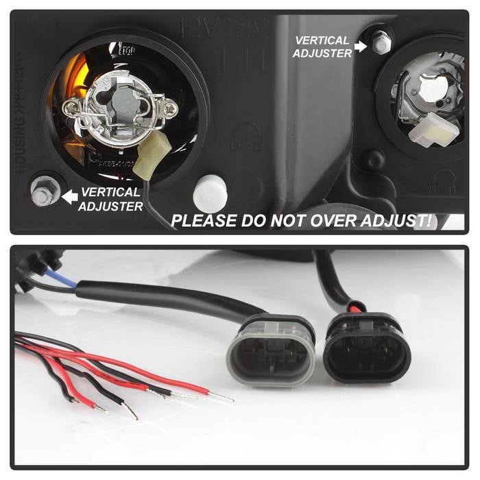 Honda Civic 06-08 2Dr Projector Headlights- Black