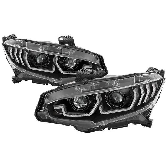 Honda Civic 16-20 2DR/4DR/Hatchback Projector Headlight-Black