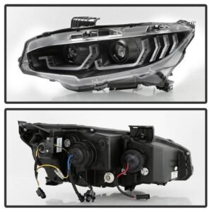 Honda Civic 16-20 2DR/4DR/Hatchback Projector Headlight-Black - Image 2