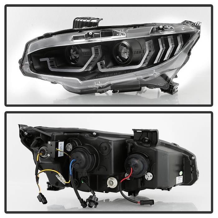 Honda Civic 16-20 2DR/4DR/Hatchback Projector Headlight-Black