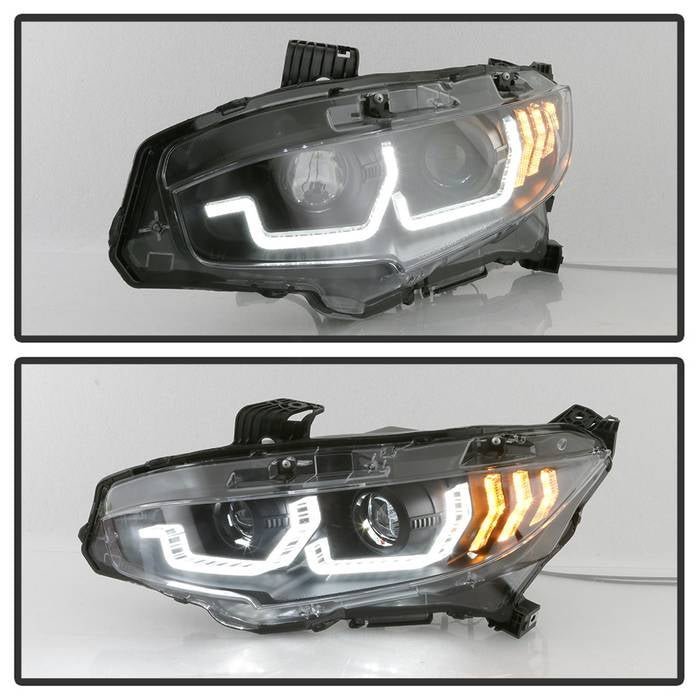 Honda Civic 16-20 2DR/4DR/Hatchback Projector Headlight-Black