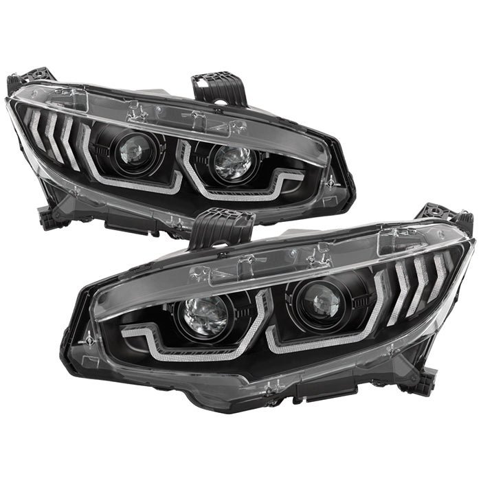Honda Civic 16-20 2DR/4DR/Hatchback Projector Headlight-Black
