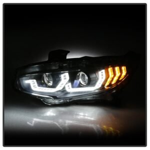 Honda Civic 16-20 2DR/4DR/Hatchback Projector Headlight-Black - Image 7