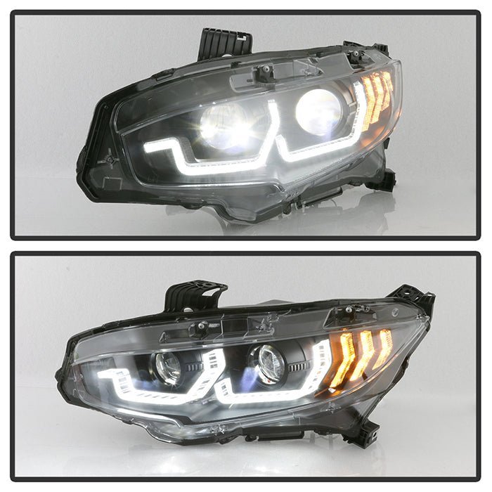 Honda Civic 16-20 2DR/4DR/Hatchback Projector Headlight-Black