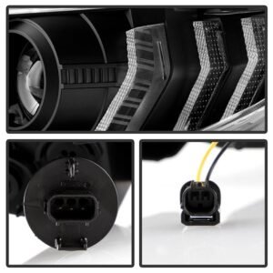 Honda Civic 2016-2020 2DR/4DR/ Projector Headlights - Black - Image 5
