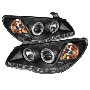 Hyundai Elantra 07-10 Projector Headlights - Black - Image 1