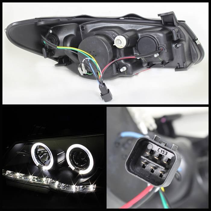 Hyundai Elantra 07-10 Projector Headlights - Black