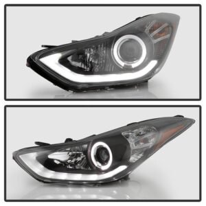 Hyundai Elantra 11-13 Projector Headlights - Black - Image 8