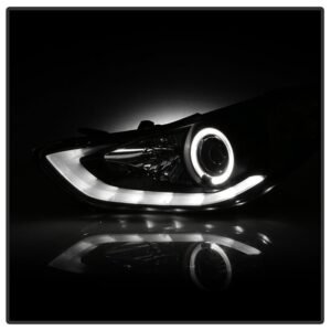Hyundai Elantra 11-13 Projector Headlights - Black - Image 9