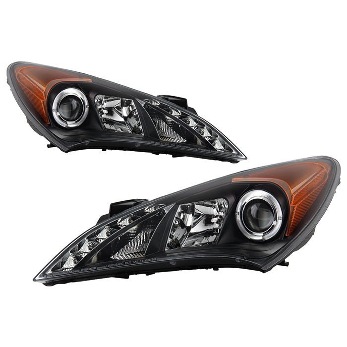 Hyundai Genesis 10-12 Projector Headlights - Black