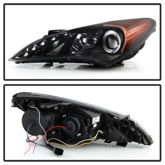 Hyundai Genesis 10-12 Projector Headlights - Black