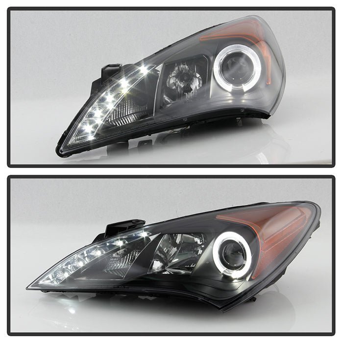 Hyundai Genesis 10-12 Projector Headlights - Black