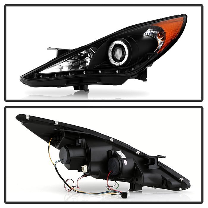 Hyundai Sonata 11-13 Projector Headlights - Black
