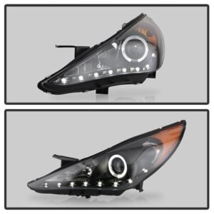 Hyundai Sonata 11-13 Projector Headlights - Black - Image 9