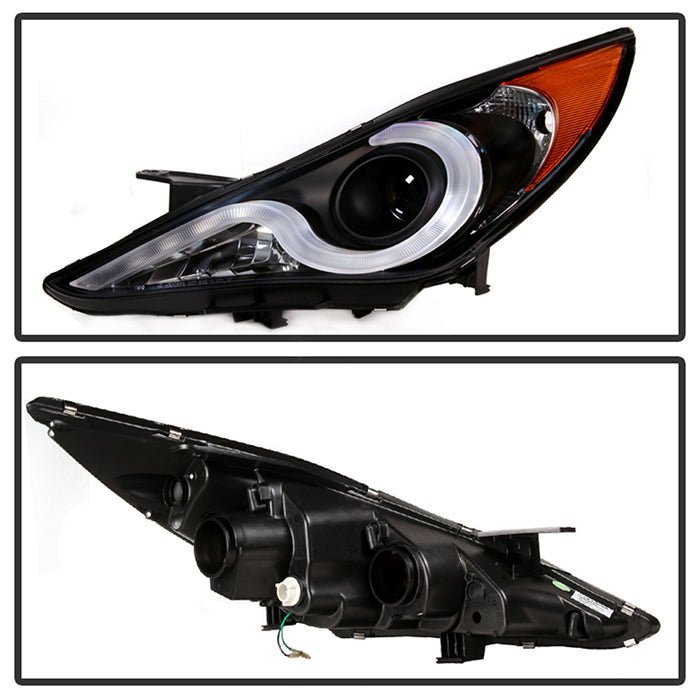 Hyundai Sonata 11-13 Version 2 Projector Headlights - Black