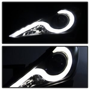 Hyundai Sonata 11-13 Version 2 Projector Headlights - Black - Image 5