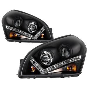 Hyundai Tucson 04-09 Projector Headlights  - Black - Image 1