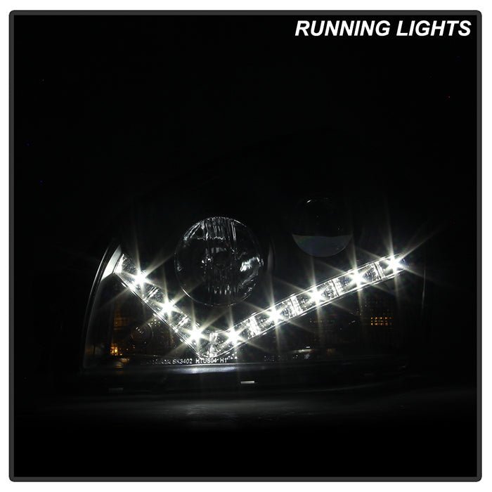 Hyundai Tucson 04-09 Projector Headlights  - Black