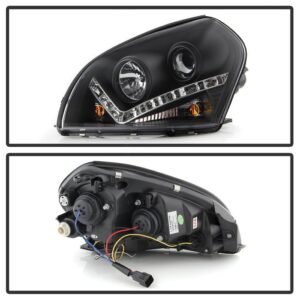 Hyundai Tucson 04-09 Projector Headlights  - Black - Image 2