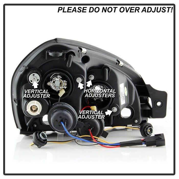 Hyundai Tucson 04-09 Projector Headlights  - Black