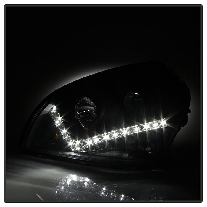 Hyundai Tucson 04-09 Projector Headlights  - Black