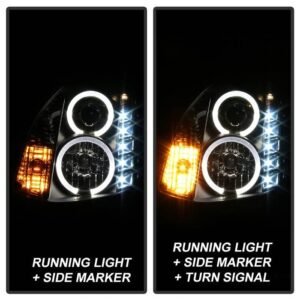Infiniti G35 03-07 2DR Projector Headlights  - Black - Image 9