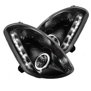 Infiniti G35 03-04 4DR Projector Headlights - Black - Image 1