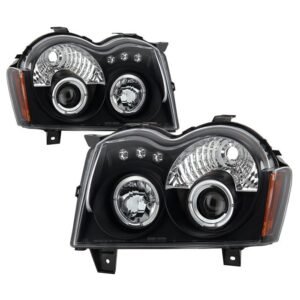 Jeep Grand Cherokee 05-07 Projector Headlights - Black - Image 1