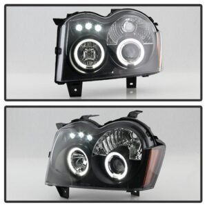 Jeep Grand Cherokee 05-07 Projector Headlights - Black - Image 7