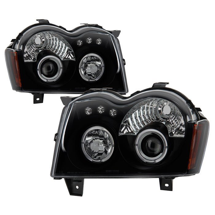 Jeep Grand Cherokee 05-07 Projector Headlights - Black Smoke