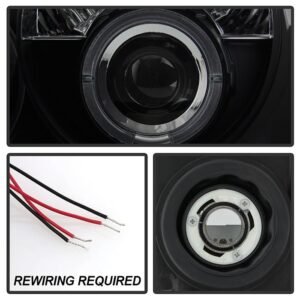 Jeep Grand Cherokee 05-07 Projector Headlights - Black Smoke - Image 3